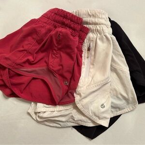Lululemon Athletica Women's Athletic Shorts - Pink, White, Black
